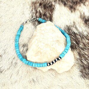 Turquoise Bracelet, Beaded Bracelet, Western Jewelry
